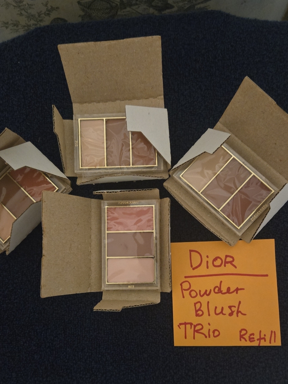 Dior Powder Blush Trio Refill - Warm Pink & Tan Trios 4 Total